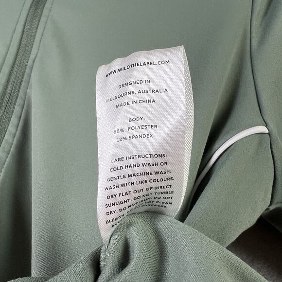 Wilo The Label Athletic Top Women's Medium Sage Green Full Zip Lightweight Gym - Picture 11 of 12